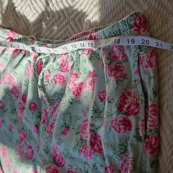 Lanz of Salzburg 1X flannel pajama set. Green pink + yellow EUC - Picture 7 of 14